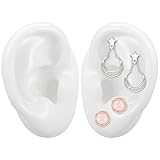 UTHCLO Realistisches Silikon ohrmodell Wiederverwendbares Simulationsohr für Schmuck Display und Hörgeräte Demonstration Langlebiges Künstliches Ohr für Otolaryngologen und