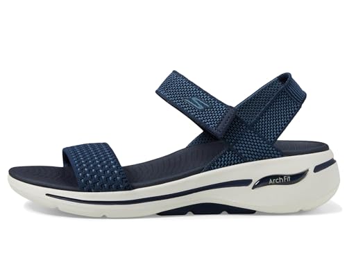 Skechers Women's Go Walk Arch Fit Sandal-Polished, Navy, 94