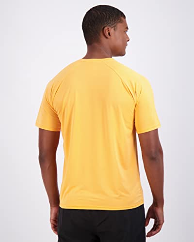 image for Real Essentials 4 Pack: Mens Short Sleeve Rash Guard Shirt Quick Dry U