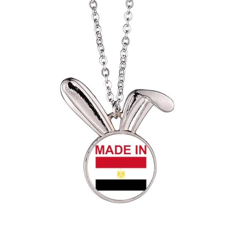 Collier lapin égyptien pendentif animal historique, chaîne ajustable et bijou mystique mixte