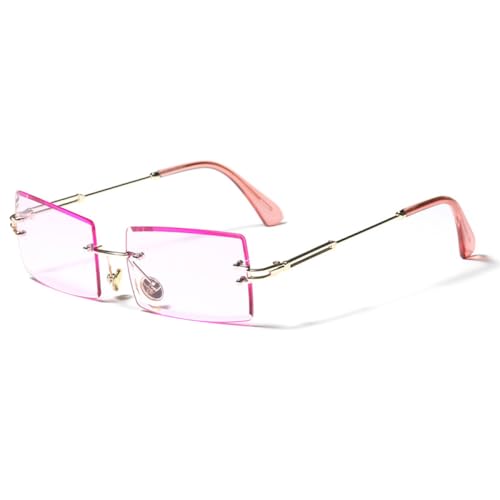 Lunettes de soleil rectangulaires en festival ou terrasse mode sans cadre