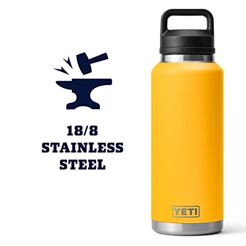 YETI Rambler 46 oz Bottle, Leakproof, Vacuum Insulated, Stainless Steel with Chug Cap, Alpine Yellow