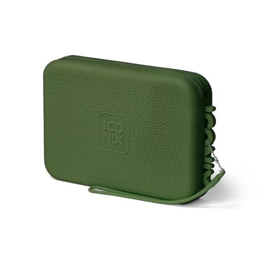 ICONIX Pochette Donna Trucchi - Spaziosa e Chic, Perfetta per Ordinare il Tuo Make-up Ideale per il Mare, Casa Piscina Pochette Zip in Varie Colorazioni (Verde, Pochette)