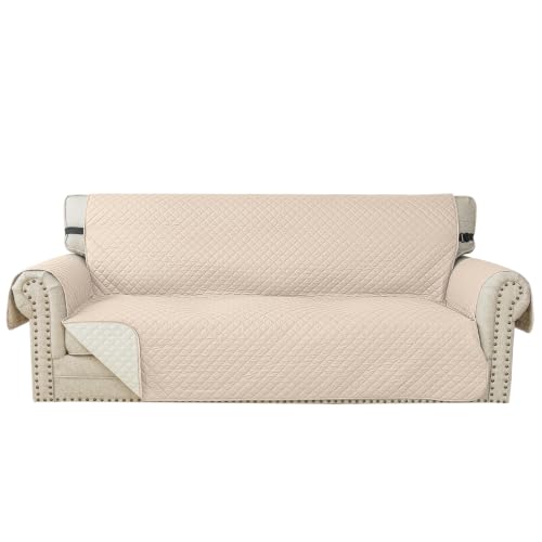 YSTELLAA Funda Sofa 3 Plazas, Antideslizante, Beige