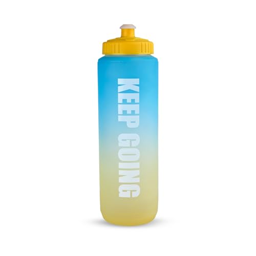 Image of XRT65 Polypropylene Plastic Squeeze Sipper Bottle for Sports - 1 Liter | BPA-Free | Running Bottle for Running, Cycling, Training, Exercise, & Fitness | Light Weight, Extra Grip, Multicolor