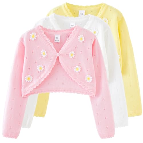Kids Girls Cardigan Sweater Bolero Shrug Long Sleeve Button Closure Sweaters Dress Cover Up Tops4