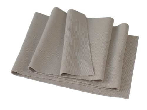 Image of TinaKim Ribbed Cuffs for Sewing Jacket Fabric, for Waistbands Collar Cuffs Material (Strip of Light Gray, 40x8in)