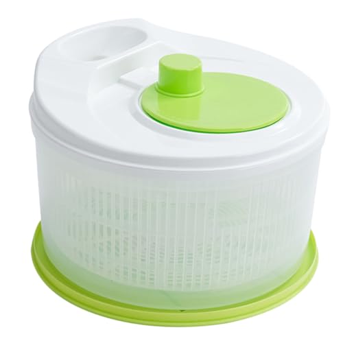 Cabilock 1set Efficient Vegetable Washer Dryer Manual Food Spinner Slicer for Quick Washing Drying Stable Ergonomic Design for Fruits Salads in Kitchen Restaurants