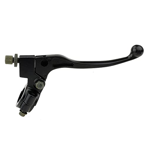 HIAORS 7/8" Universal Motorcycle Black Left Clutch Brake Handle Lever Perch for CRF XR 80 100 CRF80 XR200 SSR 125cc Coolster Roketa Baja X-Treme Pit Dirt Motor Bike Motocross Parts