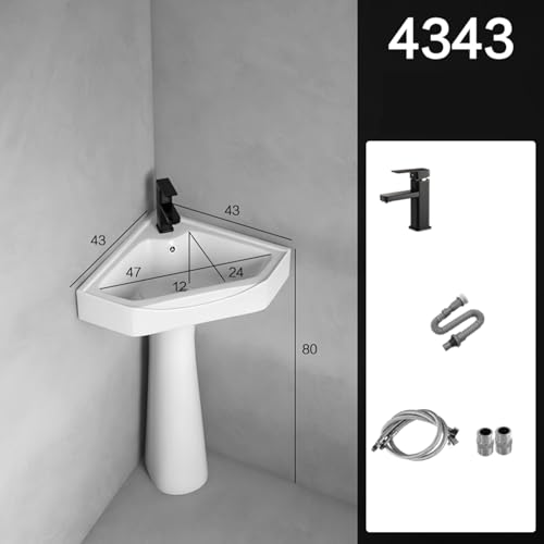Lavabo compact à poser au sol pour balcon et petits coins - 2