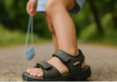Image of Sports Sandals with Adjustable Straps, Outdoor Hiking, Olive Green