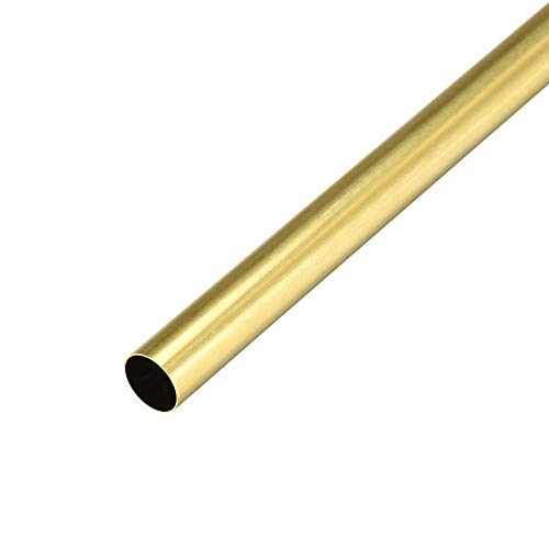 uxcell Brass Round Tube 300mm Length 13mm OD 0.5mm Wall Thickness Seamless Straight Pipe Tubing