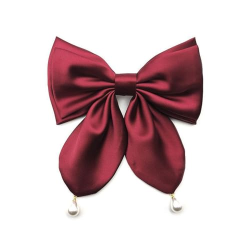 Bow Ribbon Pearl Satin Hair Clip Spring Hairpin Elegant Hair