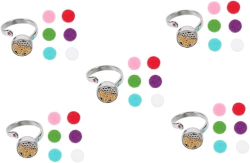 Anillos para aceites esenciales con diseño abierto y uso de aromaterapia continuo