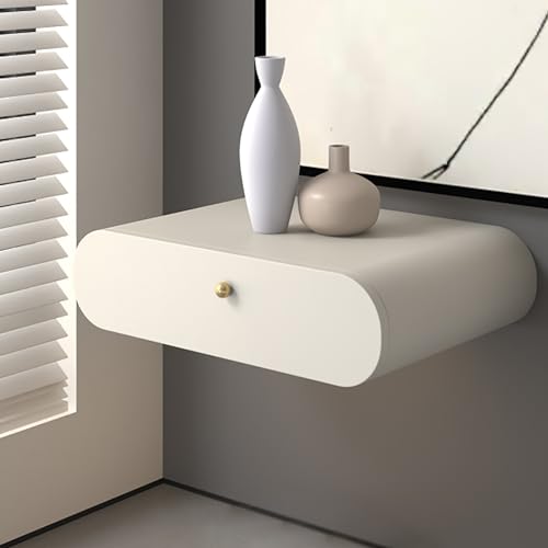 Table de chevet flottante moderne blanche : libérez de l'espace au sol