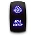 REAR LOCKER - Blue - STARK 5-PIN Laser Etched LED Rocker Switch Dual Light - 20A 12V ON/OFF