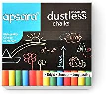Apsara Assorted Dustless Chalks, 100 Units (Pack of 10 x 10 Units)