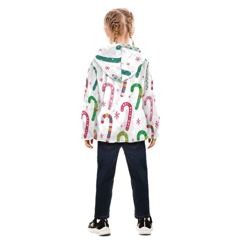 OTVEE Colorful Christmas Candy Kids Hoodie Jacket Fall Spring Full Zip Warm Outwear Coat4