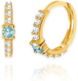 Alcor Gold Hoops & Butterfly Stud Earrings for Women – 14K Gold Plated with 925 Sterling Silver Posts, Hypoallergenic Everyday Jewelry, Gift-Ready