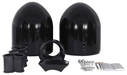 Image of Rockville DMAC80B Bundle: Dual 7.7 inch Black Aluminum Wakeboard Tower Speaker Enclosure, 2X Neoprene Covers for Marine Wakeboard Speakers, 3-Items