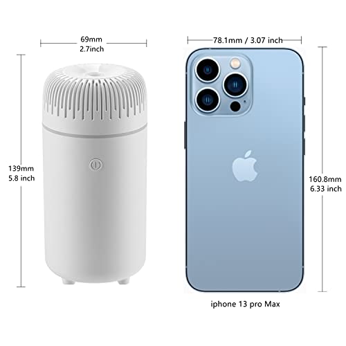 Car Diffusers For Essential Oils, Portable Humidifiers, Office Humidifiers Car Humidifier, 7 Color Car Essential Oil Diffuser, Mini Diffuser Car Oil Diffusers, Usb Humidifier For Rooms (White) #TOP6