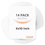 Egofine 14 Pack Mat Board, 8x10 Backing Board, Acid Free White Uncut Mat Board for Photos, Pictures, Frames, Artworks and Paints
