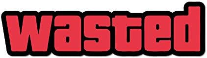 Wasted Funny Text Car Sticker Decal Gamers Gaming Joke Trending Drunk Game image 2