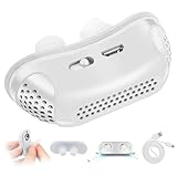 Anti Snoring Devices, Effective Snoring Prevention, Twin Turbine Electric Adjustable and Breathable, Adjustable Wind Speed, Snoring Solution for Men and Women, Suitable for All Nose Shapes. White - 12
