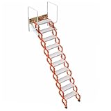 Escalera para Loft de Montaje en Pared, Escalera desplegable para ático, escaleras portátiles para ático, Escalera Plegable para Ahorrar Espacio, Escalera de Techo para Interiores y Exteriores