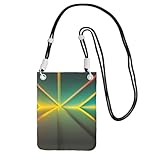 Hgnbcsa Bolsos cruzados pequeños con estampado geométrico abstracto para mujer, mini monederos cruzados para teléfono celular, monederos de viaje, Black, Talla única