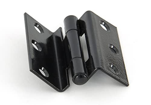 Black 2½" Stormproof Hinge 1951 (Pair), Height: 63mm Leaf Width: 25mm Thickness: 2mm