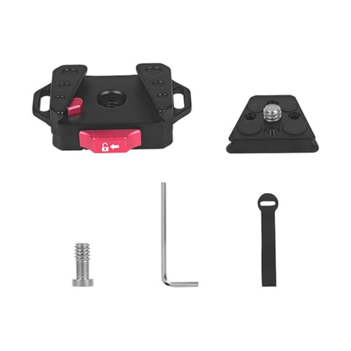 CENPEK Mini V-Lock Montagesatz Gurt Schnellspanner Sitz Sportkamera V-Mount Schnellspannkopf SLR Micro-Single Kamera Stativadapter Montageplatte