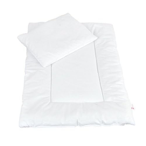 BABYLUX 2 tlg. Set Kinderwagen Bettwäsche FÜLLUNG 60 x 78 cm Decke und Kissen