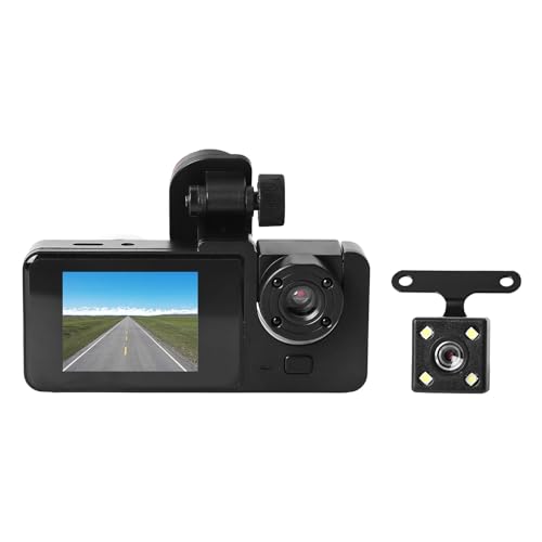 Sonew Cámara de 3 Canales Delantera Interior Trasera 1080P Monitoreo de Estacionamiento Grabadora de Conducción para Automóviles con Cobertura Integral