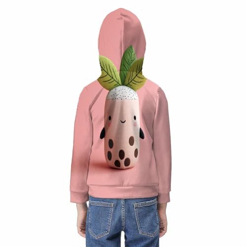 Sweat-shirt boba 3D pull à capuche rigolo enfant 9-11 ans confortable