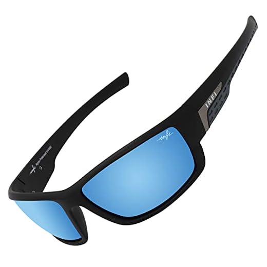 INFI Fishing Polarized Sunglasses for Men and Women Sports Sun Glasses UV Protection (Matte Black / Grey)