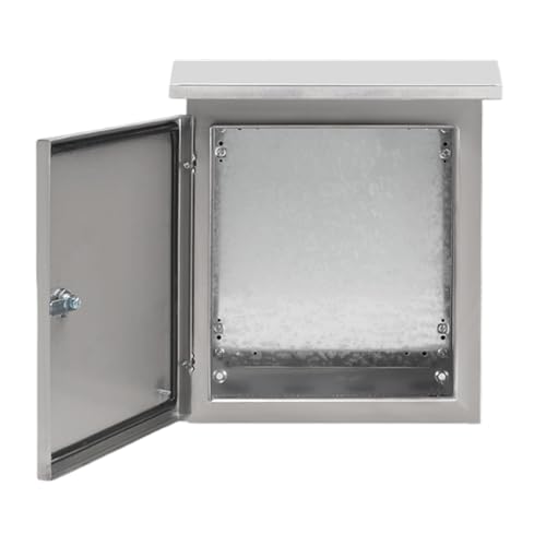 Coffret électrique métallique en acier inoxydable étanche avec plaque 50x40x20 cm