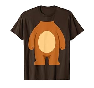 Bärenkostüm Hemd Erwachsene Kinder Herren Damen Braunbär Kostüm T-Shirt