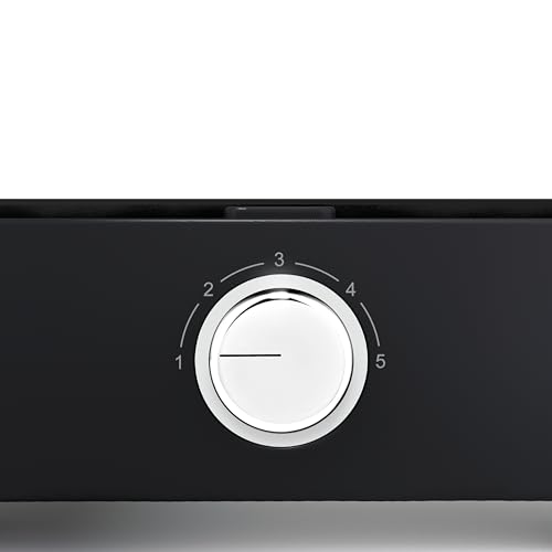 Foto von WMF Lono Tischgrill flach & gerippt, Elekrogrill mit variabler Temperatureinstellung, 2300 W, edelstahl matt, Grillplatte elektrisch glatt