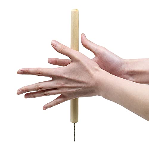Kakuri Manual Hand Drill For Wood 1/8" Hole, Woodworking Manual Awl Tool For Pilot Hole, Japanese Gimlet Tool Kiri, Japanese Steel Screw Blade (Tapered), Made In Japan #TOP3