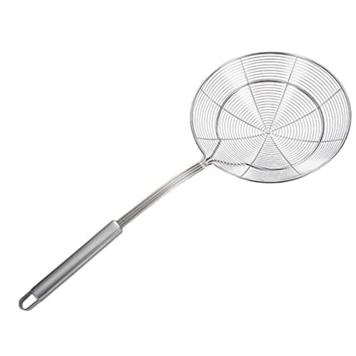 PEPLAYTAL 1 Pieza Coladora Inoxidable con Fina Filtrar Aceite y Salsas Cocina Utensilio Multifuncional Frituras y Picantes de Limpiar y Lavavajillas