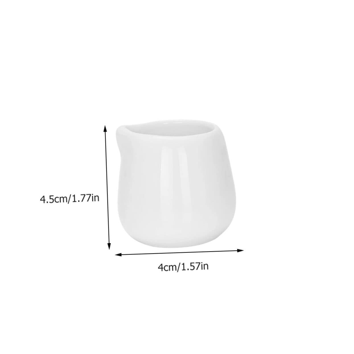 CONGARTENO 3pcs Ceramic Milk Jug Coffee Creamer Syrup Dispenser Kitchen Sauce Cups Syrup Container Mini Coffee Pot Food Container Powdered Creamer for Coffee Cup Dispenser Ceramics White