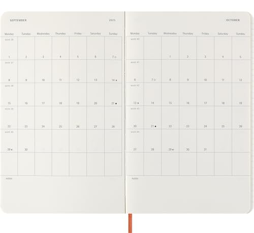 Moleskine Weekly Planner Precious and Ethical, Agenda Settimanale con Spazio per Note 12 Mesi 2025, Copertina Morbida Vegana Pitonata, con Confezione Regalo, Colore Arancione, Formato Large 13 x 21 cm - immagine 5