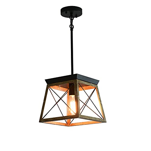 Lampe Suspendue Industrielle en métal rétro noir à une tête pour îlot de cuisine