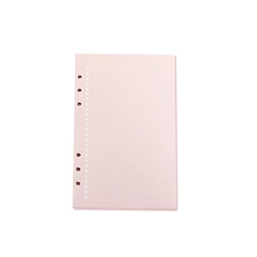Meizu88 Bureau école 40 feuilles A5/A6 6 trous de remplissage papiers Feuilles mobiles ordinateur portable Taille Taille A5 (Rose) Cover