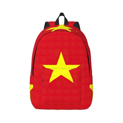 Sac à dos voyage drapeau vietnamien léger pour randonnée et sorties quotidiennes