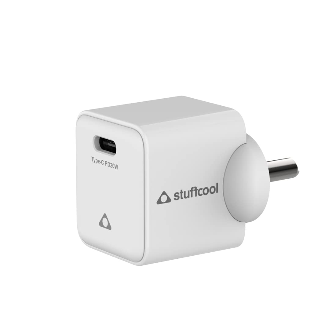 Stuffcool Pico PD20W Made in India Smallest Wall Charger Charges iPhones 50% in 30 Mins, Made with Power Integrations