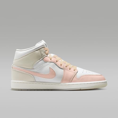 Air Jordan 1 Mid SE Men's Shoes (HJ6654-100, White/Sea Glass/Glacier Blue/Guava Ice)3