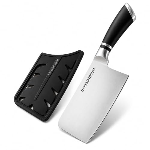 Image of Stainless Steel Knife with Steel Chopping Board & Finger Guard (Silver & Black)