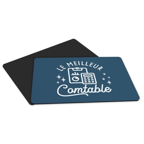 Set de table bleu en caoutchouc grand format lot de 4 pour comptable - 5